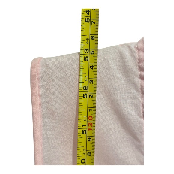 Vintage Nightgown Small‎ Pink Ruffle Floral Trim Front Tie Up Sleeveless Blemish - Picture 8 of 8